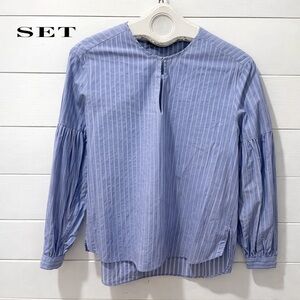 SET – Striped Cotton Blouse – Size US 8 / EU 38